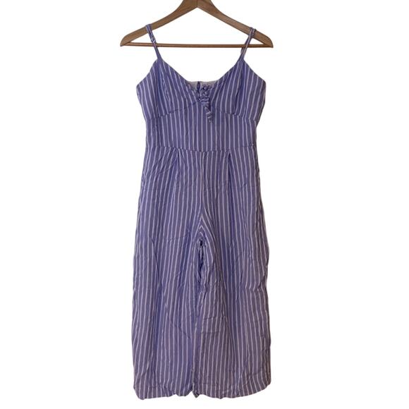 J.Crew Striped Blue and White Jumpsuit size 6 - Picture 1 of 6